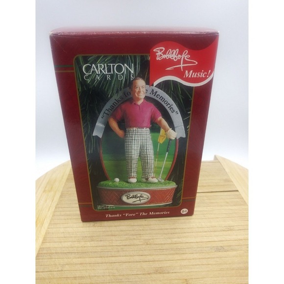 1999 Carlton Cards Bob Hope Thanks "Fore" The Memories Christmas Ornament -NEW - Picture 2 of 7